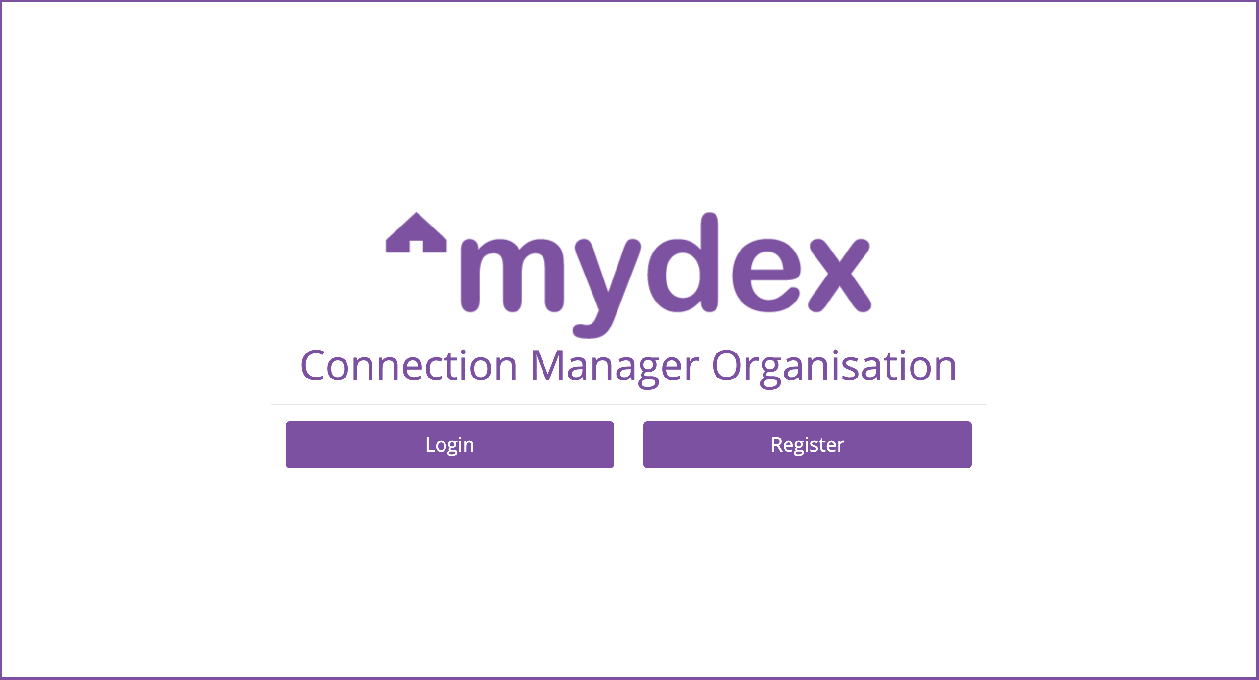 connection manager login page screenshot